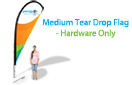 Medium Tear Drop Flag - Hardware Only